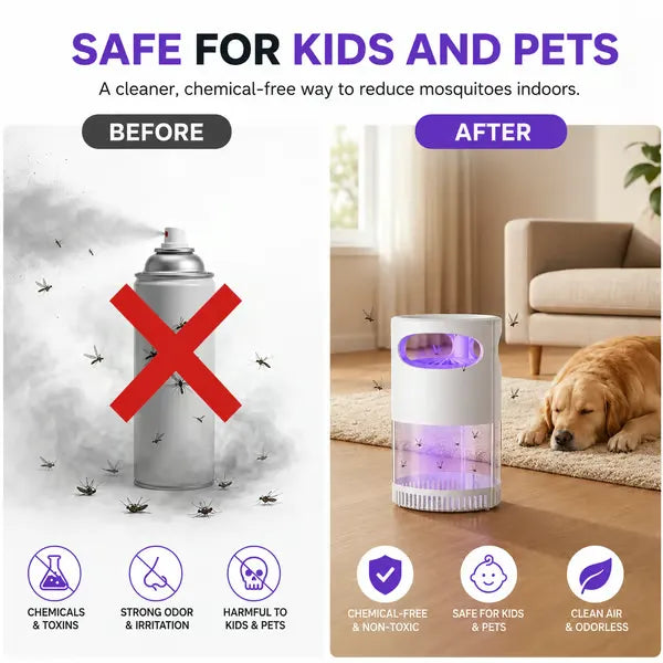 50%OFF 🔥🦟 UV Mosquito Killer Lamp – quiet, USB, chemical-free. 50K+ sold! 🔇🌙