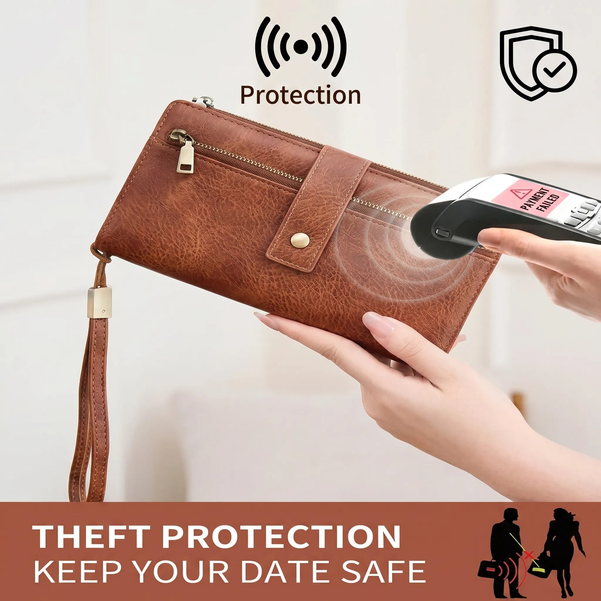 🔥Last Day 49% OFF-Women's long wallet, stylish clutch, elegant solid color blocking wallet