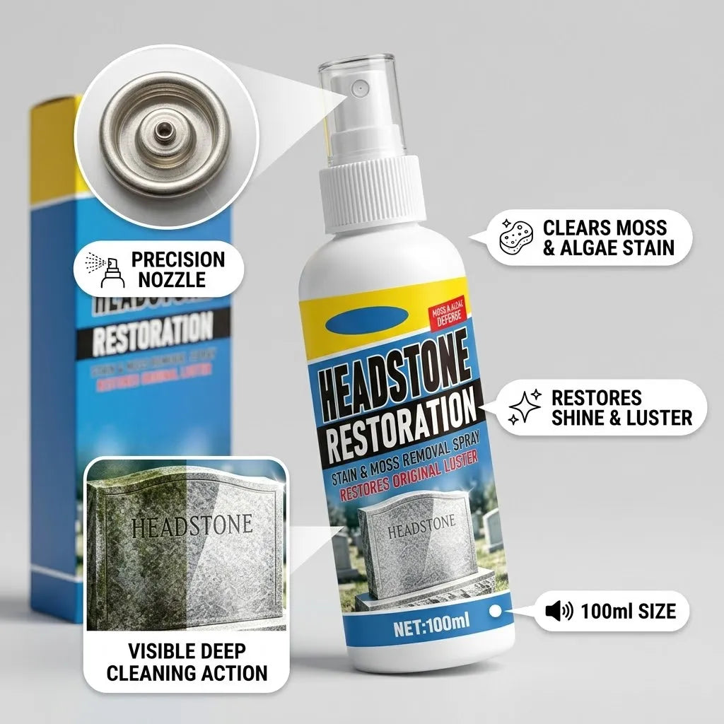 50% OFF🔥 Headstone Cleaning & Restoration Spray – Remove Stains Instantly