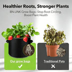 🌱 5-Pack 5 Gallon Grow Bags – Heavy Duty Aeration Fabric Pots with Handles for Vegetables, Flowers & Fruits 🪴