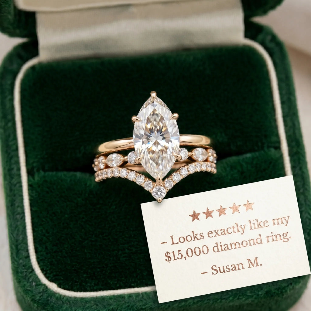 The Timeless Elegance: Pear Cut Moissanite Crown Ring Set--Last Day Sale-90% OFF🔥
