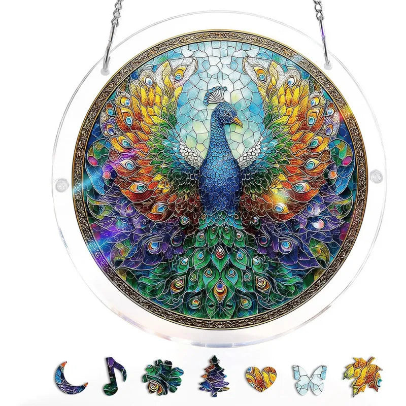 50%OFF 🔥Acrylic Jigsaw Puzzle Suncatcher - Moonlit Riverscape