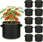 🌱 5-Pack 5 Gallon Grow Bags – Heavy Duty Aeration Fabric Pots with Handles for Vegetables, Flowers & Fruits 🪴