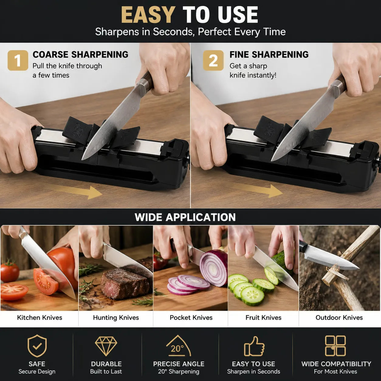 🔥LAST DAY 49% OFF - 🛠️🔪Venture Portable Knife Sharpener