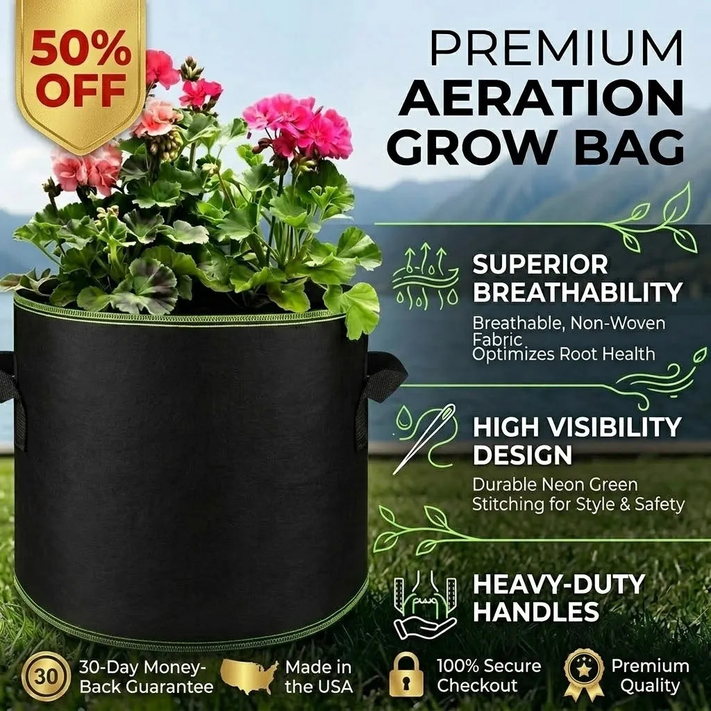 🔥Last Day 50% OFF: 5-Pack 5 Gallon Grow Bags – Heavy Duty Aeration Fabric Pots with Handles for Vegetables, Flowers & Fruits 🪴