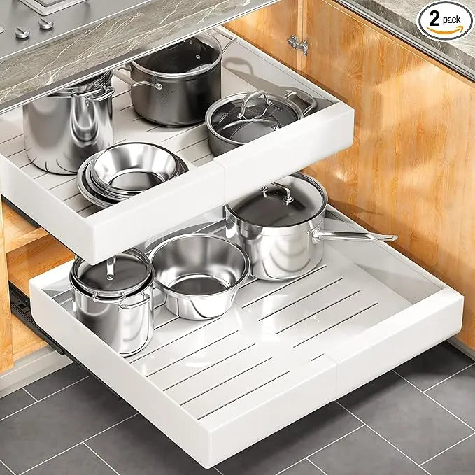 50%OFF 🔥Premium Expandable Pull-Out Cabinet Organizer — Strong, Spacious & Installation-Free