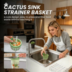 50%OFF 🔥Stop Sink Clogs Before They Happen — The Cute Cactus Strainer That Keeps Your Kitchen Clean & Hands Mess-Free