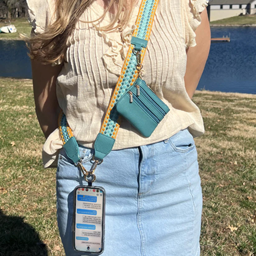 Clip & Go Strap w/Zippered Pouch Fun Dots