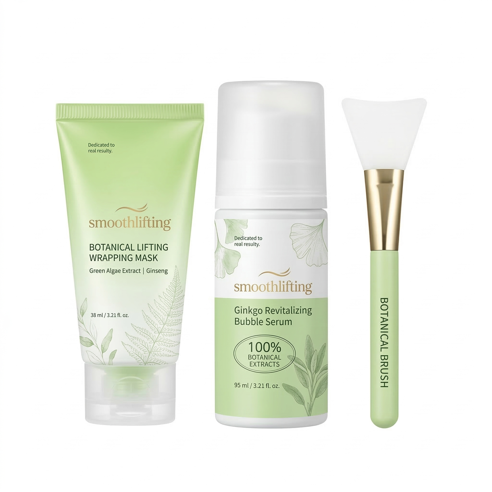 Smoothlifting Botanical Revitalizing Mask and Serum Set with Applicator Brush