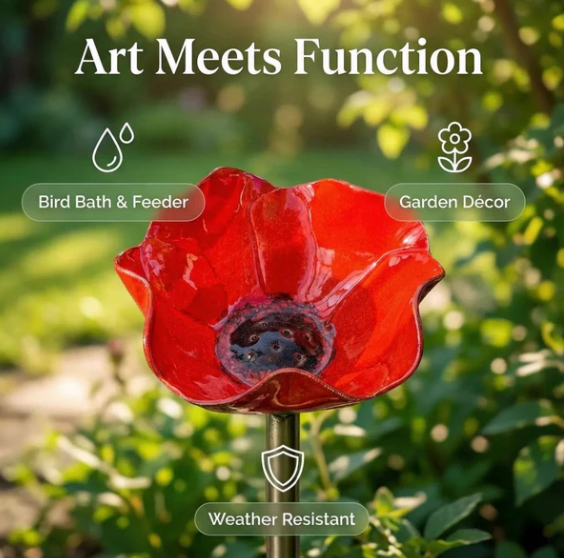 💖🎁 50% Off--🎁Handmade Metal Flower Garden Stake🐦