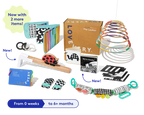 50%OFF 🔥Educational Baby Play Box: Wooden & Soft Sensory Toys for Vision & Motor Skills (0-12 Weeks+)