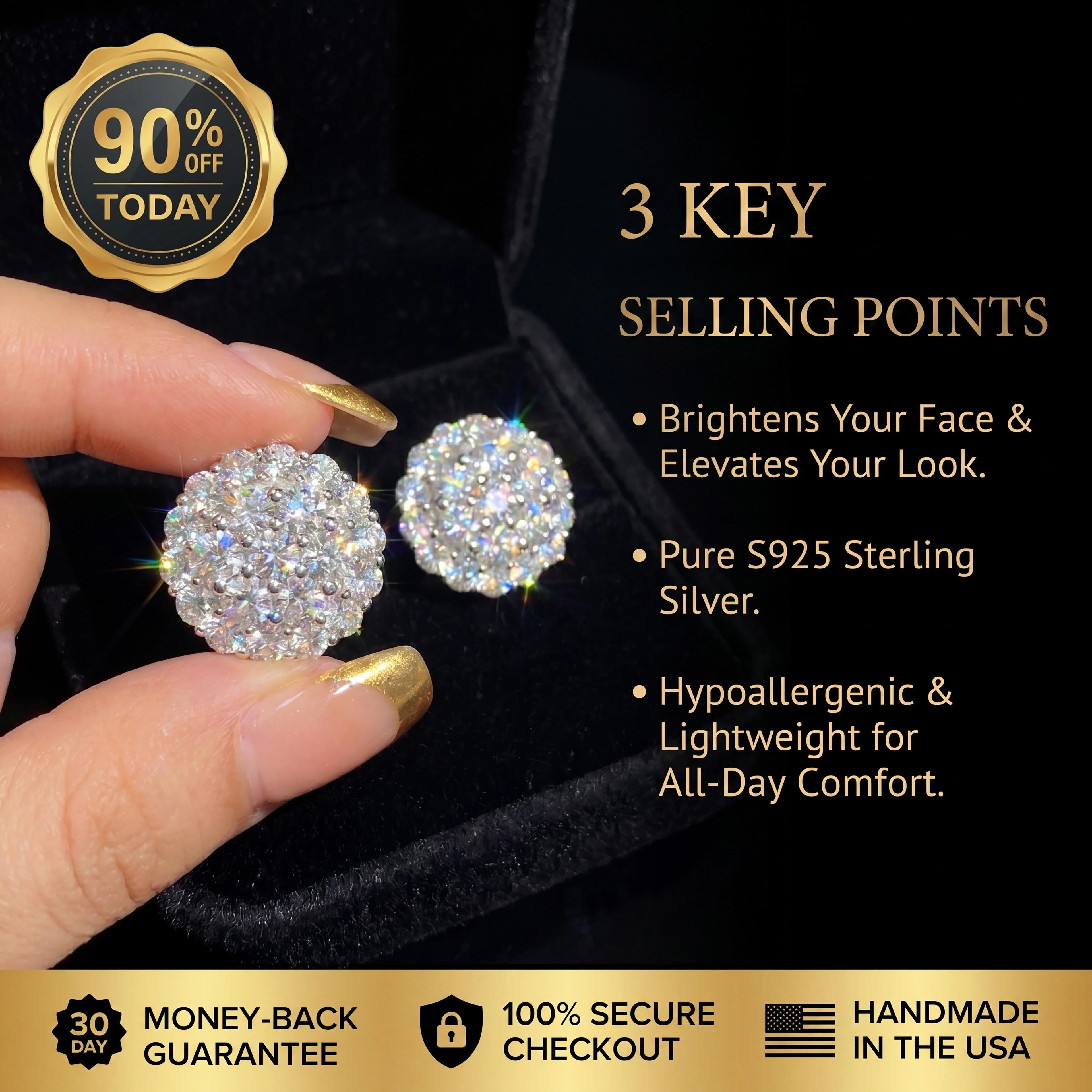 🔥 90% OFF TODAY: Timeless Radiance Earrings – The Elegant Sparkle You Deserve ✨