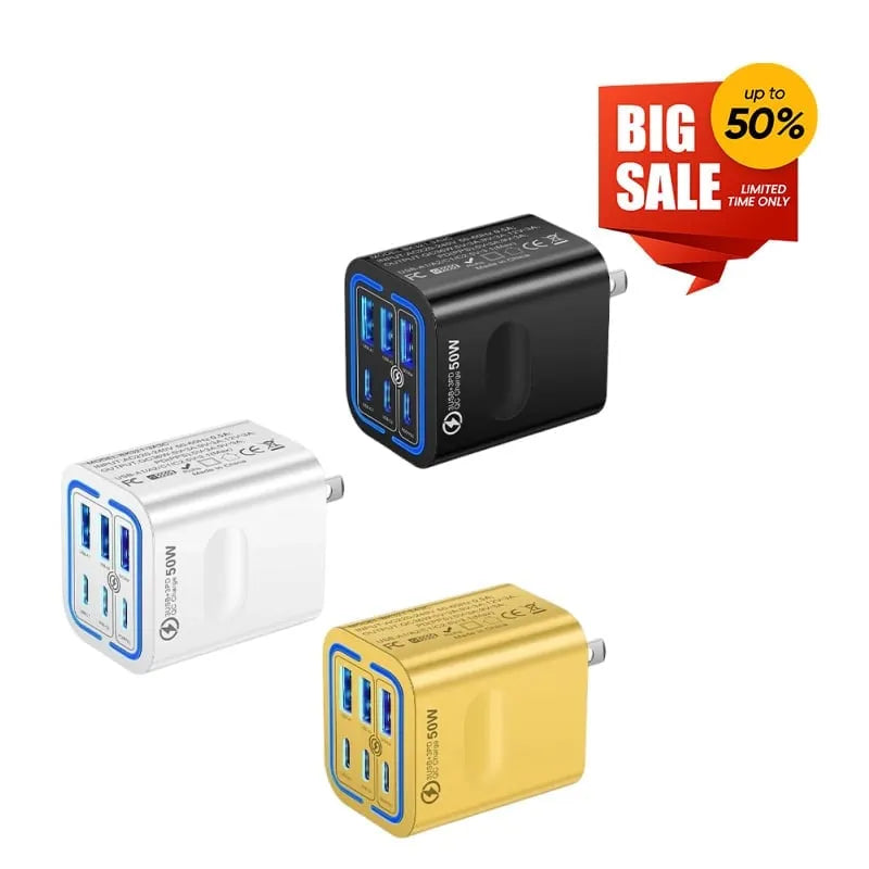 50%OFF 🔥6-Port Fast Charging Station