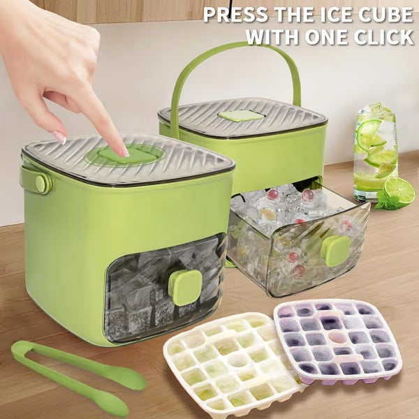 50%OFF 🔥Portable Household Layer Ice Cube with Storage Bin ＆ Lid