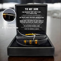 To My Son - Never Alone - Braided Bracelet Set