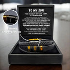 To My Son - Never Alone - Braided Bracelet Set