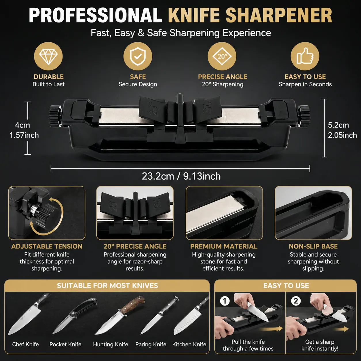 🔥LAST DAY 49% OFF - 🛠️🔪Venture Portable Knife Sharpener