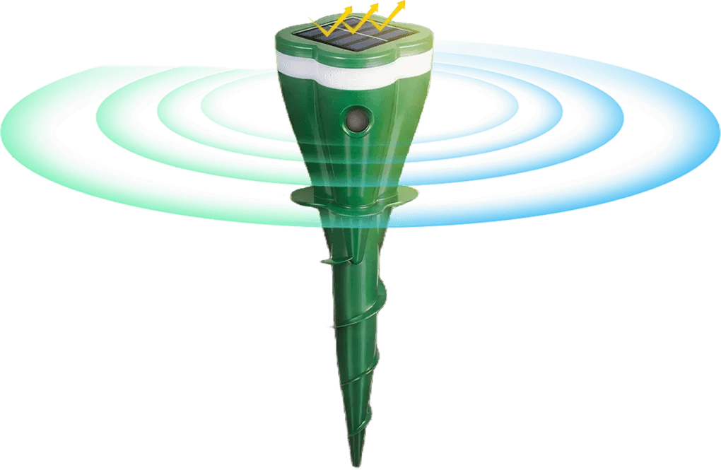Solar Ultrasonic Outdoor Animal Repellent