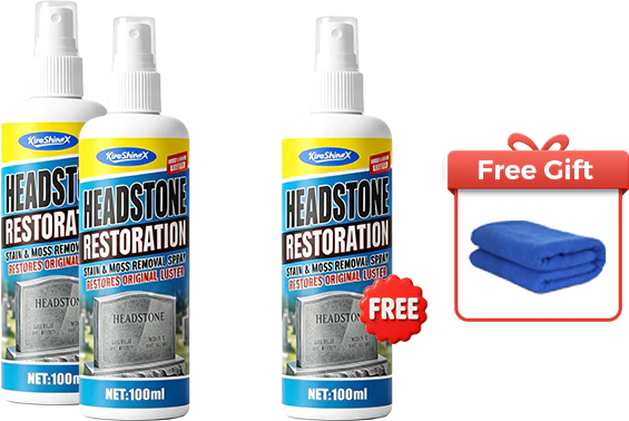⏰ 🎁 Headstone Cleaning & Restoration Spray – Remove Stains Instantly