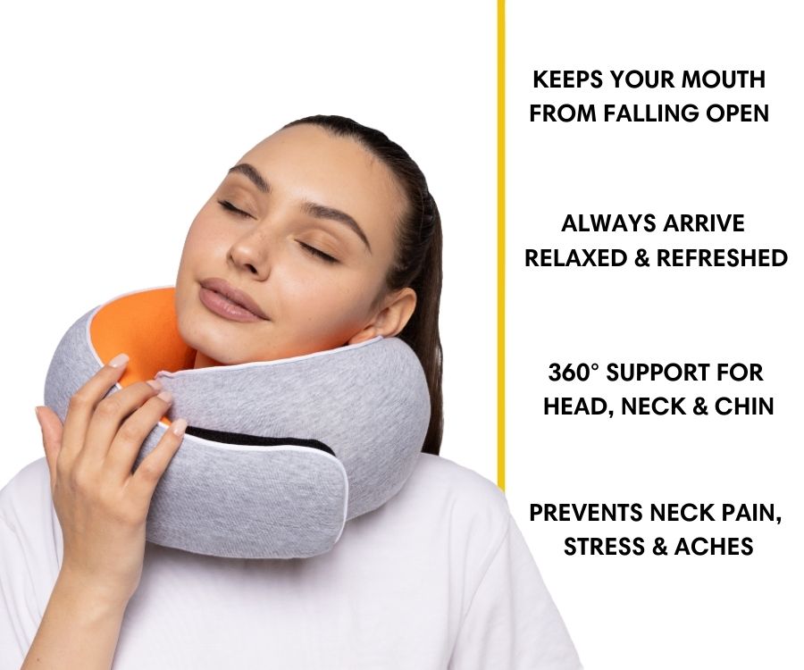 50%OFF 🔥The Ultimate Ergonomic Travel Pillow for Neck Pain Relief – Adjustable Wrap-Around Design