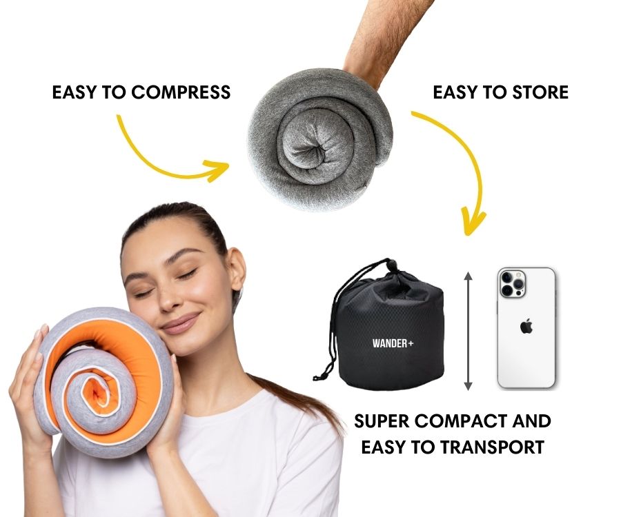 50%OFF 🔥The Ultimate Ergonomic Travel Pillow for Neck Pain Relief – Adjustable Wrap-Around Design