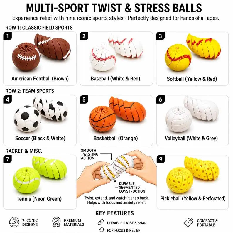 ⚾Last Day 50% OFF - Baseball Fidget Ball Toy