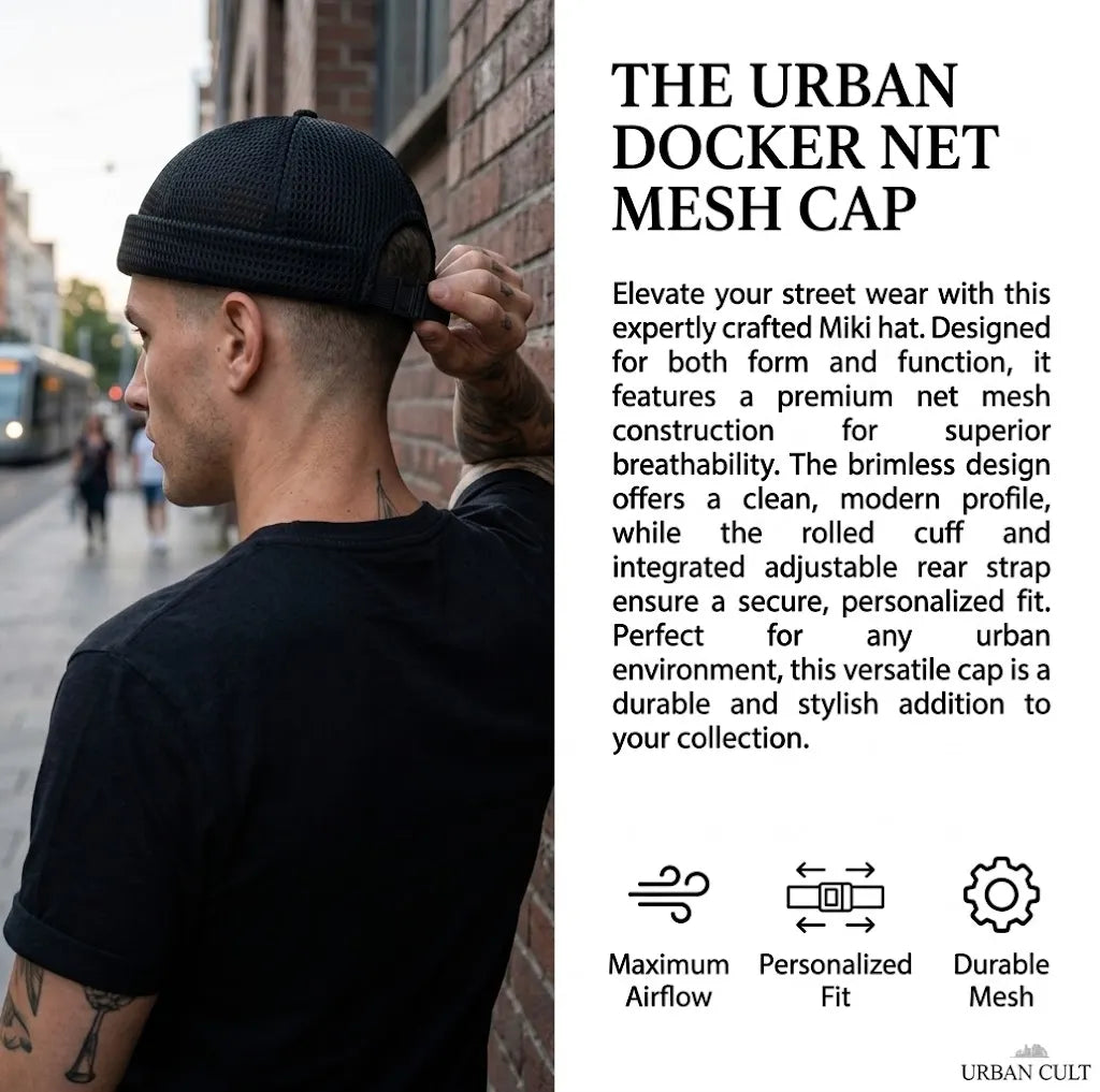 50% OFF🔥Men’s Breathable Brimless Docker Hat – Lightweight Mesh Skull Cap for Summer Outdoor Wear