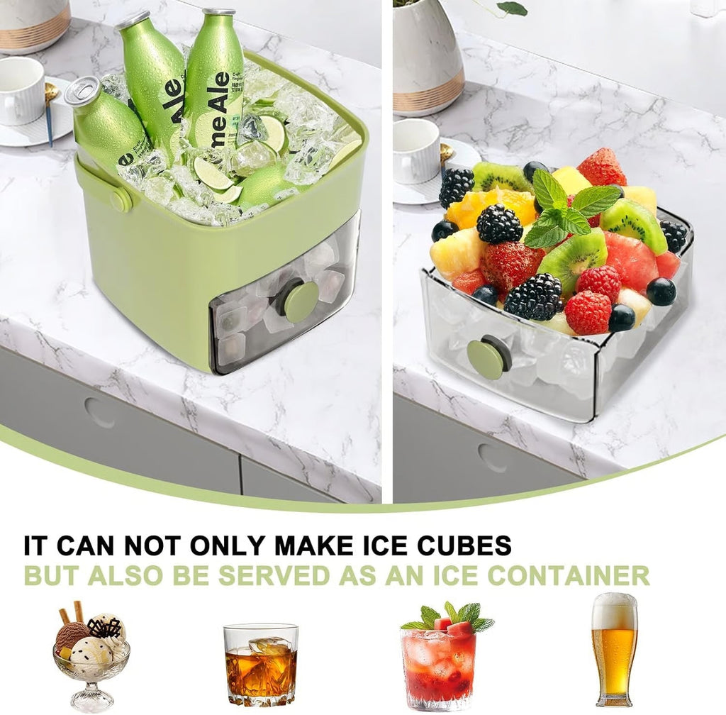 50%OFF 🔥Portable Household Layer Ice Cube with Storage Bin ＆ Lid