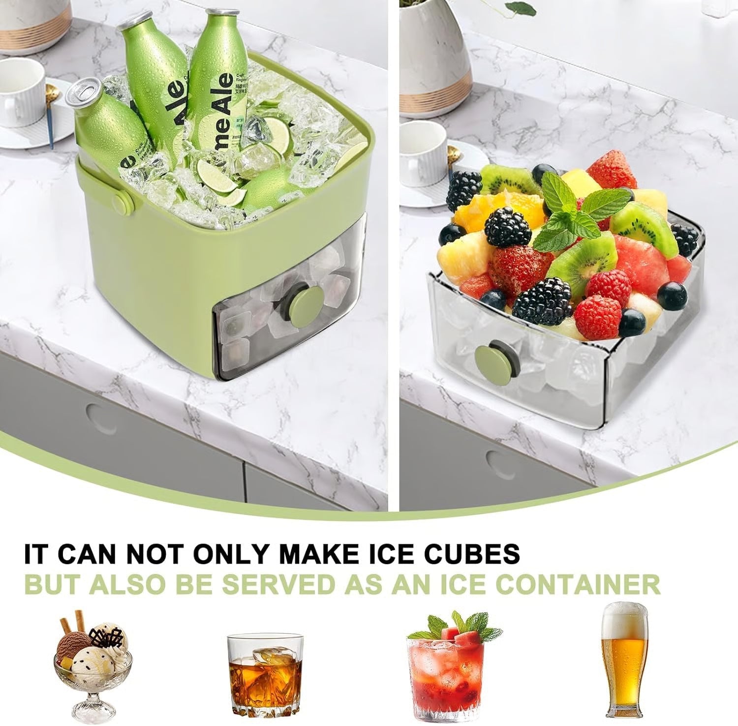50%OFF 🔥Portable Household Layer Ice Cube with Storage Bin ＆ Lid