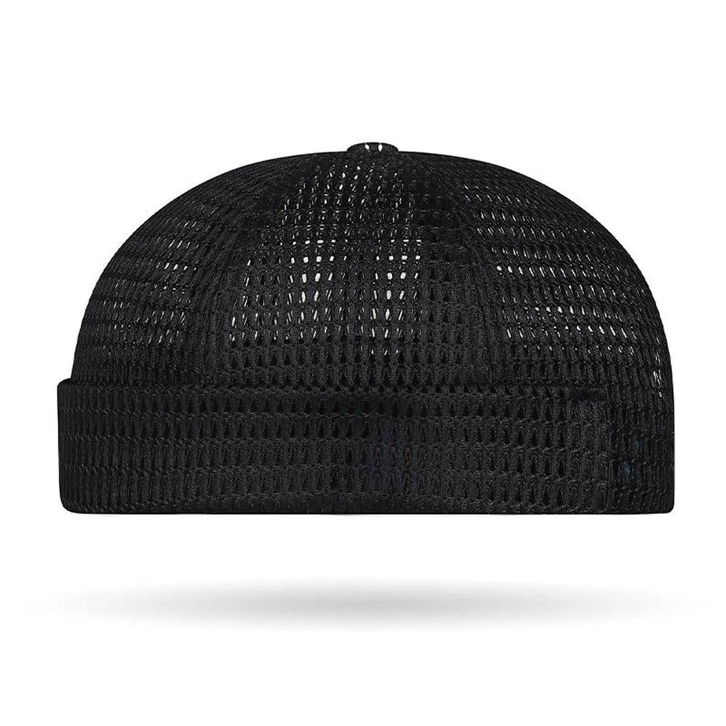 🔥Men’s Breathable Brimless Docker Hat – Lightweight Mesh Skull Cap for Summer Outdoor Wear
