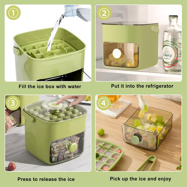 50%OFF 🔥Portable Household Layer Ice Cube with Storage Bin ＆ Lid