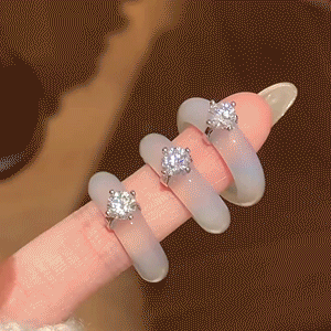🔥 LAST DAY 90% OFF : Embrace Elegance with the Viral "Ice-Jade" & Moissanite Ring