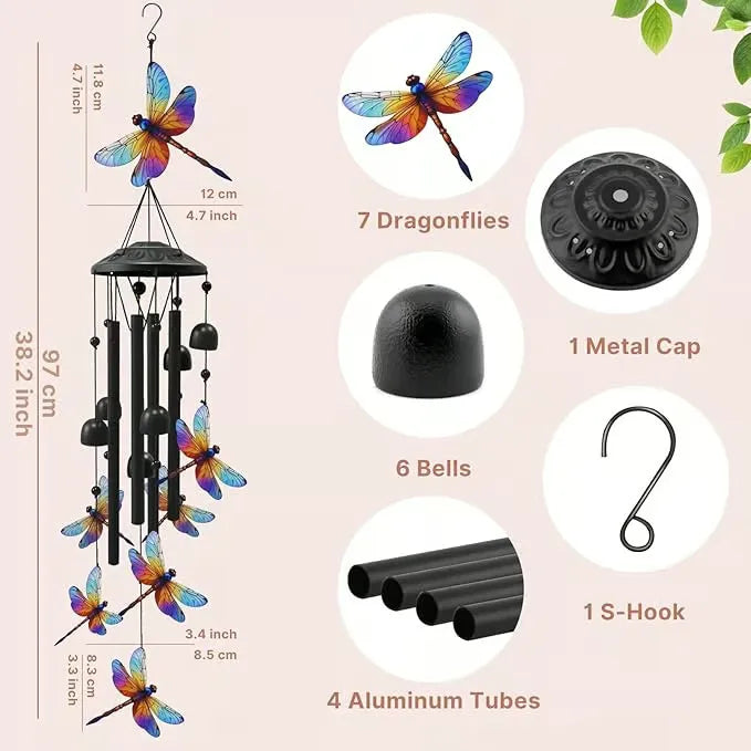 50%OFF 🔥Exquisite Hummingbird Wind Chimes Outdoor Garden Decor Hanging Ornament