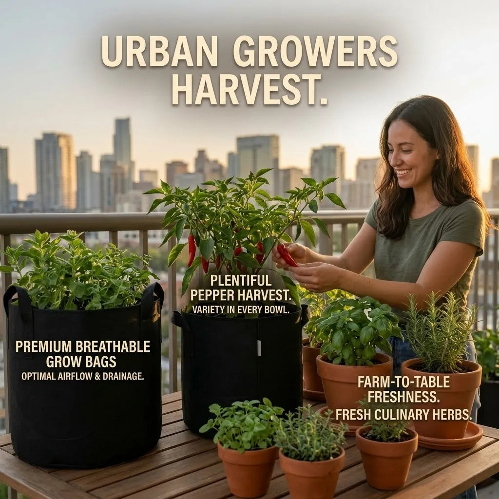 🔥Last Day 50% OFF: 5-Pack 5 Gallon Grow Bags – Heavy Duty Aeration Fabric Pots with Handles for Vegetables, Flowers & Fruits 🪴