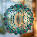 Peacock MANDALA Art Wind Spinner. Spinning Decoration. Metal Wind Spinner. Garden Spinner. Unique Wind Spinner. Garden Spinner Gift