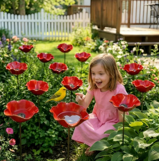 💖🎁 50% Off--🎁Handmade Metal Flower Garden Stake🐦