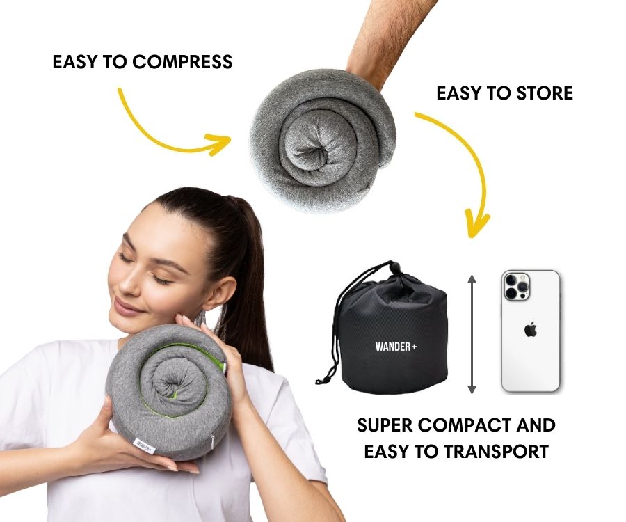 50%OFF 🔥The Ultimate Ergonomic Travel Pillow for Neck Pain Relief – Adjustable Wrap-Around Design