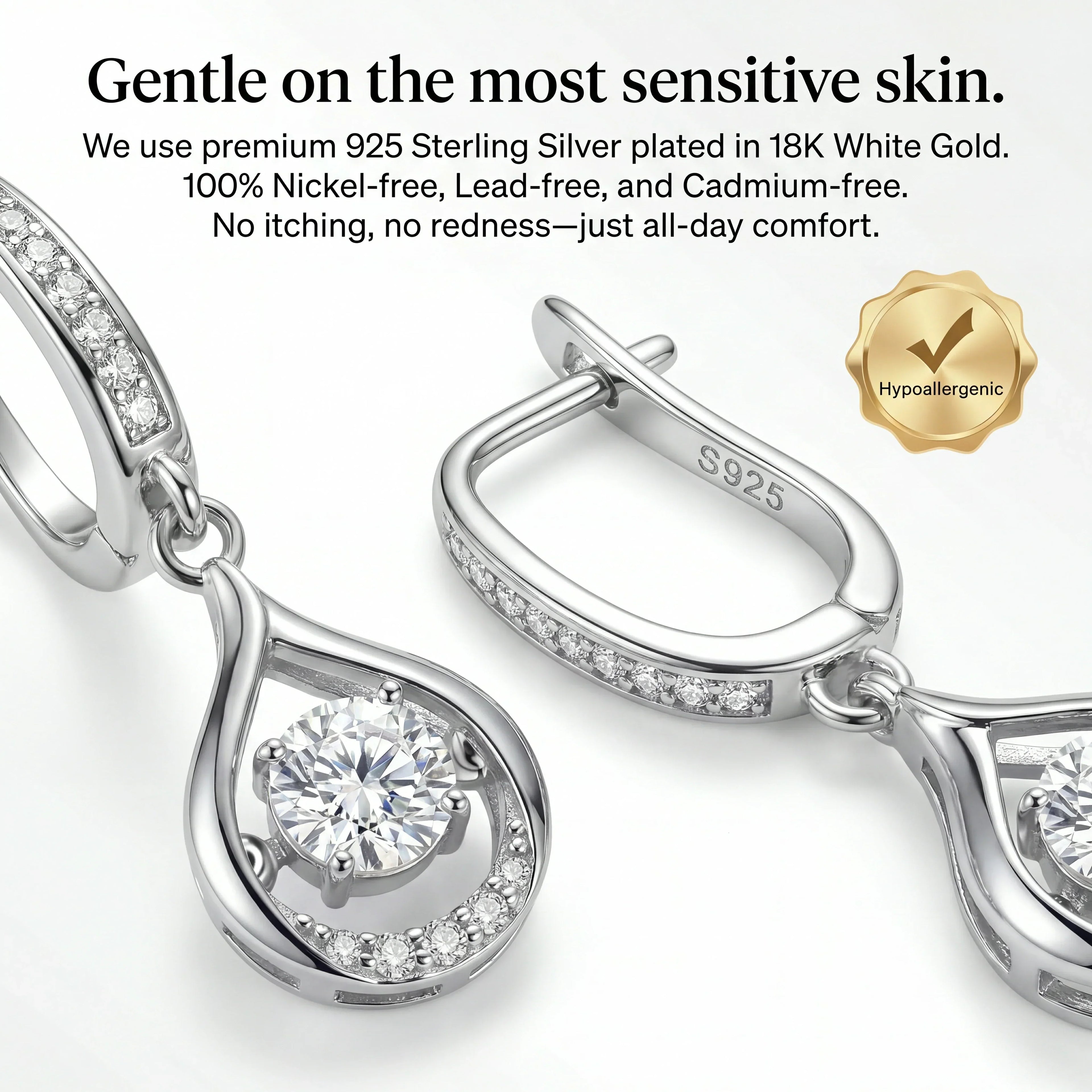 🔥🔥 90% OFF TODAY: 1-Carat "Dancing" Moissanite Earrings – The Pure S925 Comfort & Sparkle You Deserve 💖