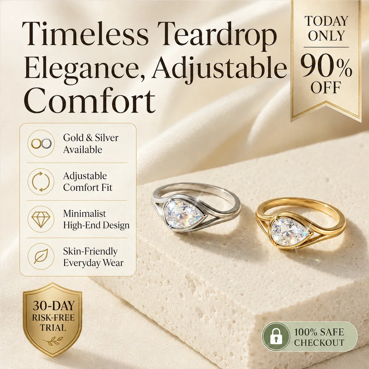 🔥 LAST DAY 90% OFF : The Viral "Rupert's Tears" Handcrafted Moissanite Ring