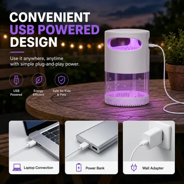 50%OFF 🔥🦟 UV Mosquito Killer Lamp – quiet, USB, chemical-free. 50K+ sold! 🔇🌙
