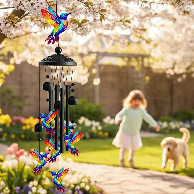 50%OFF 🔥Exquisite Hummingbird Wind Chimes Outdoor Garden Decor Hanging Ornament