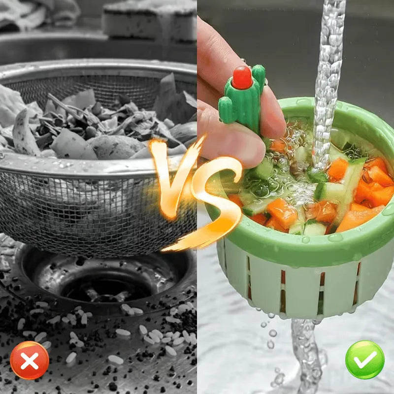 50%OFF 🔥Stop Sink Clogs Before They Happen — The Cute Cactus Strainer That Keeps Your Kitchen Clean & Hands Mess-Free