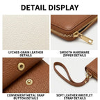 🔥Last Day 50% OFF-Women's long wallet, stylish clutch, elegant solid color blocking wallet