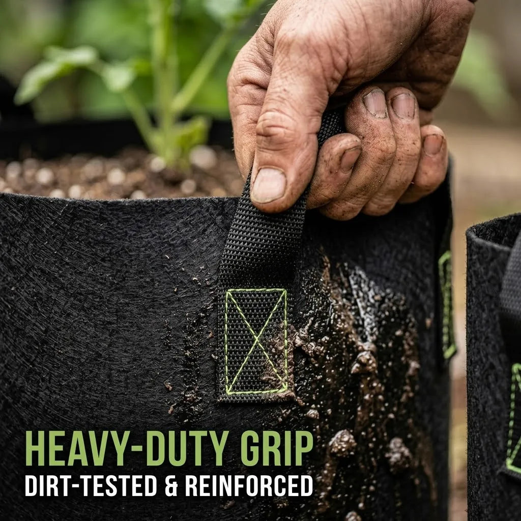 🔥Last Day 50% OFF: 5-Pack 5 Gallon Grow Bags – Heavy Duty Aeration Fabric Pots with Handles for Vegetables, Flowers & Fruits 🪴