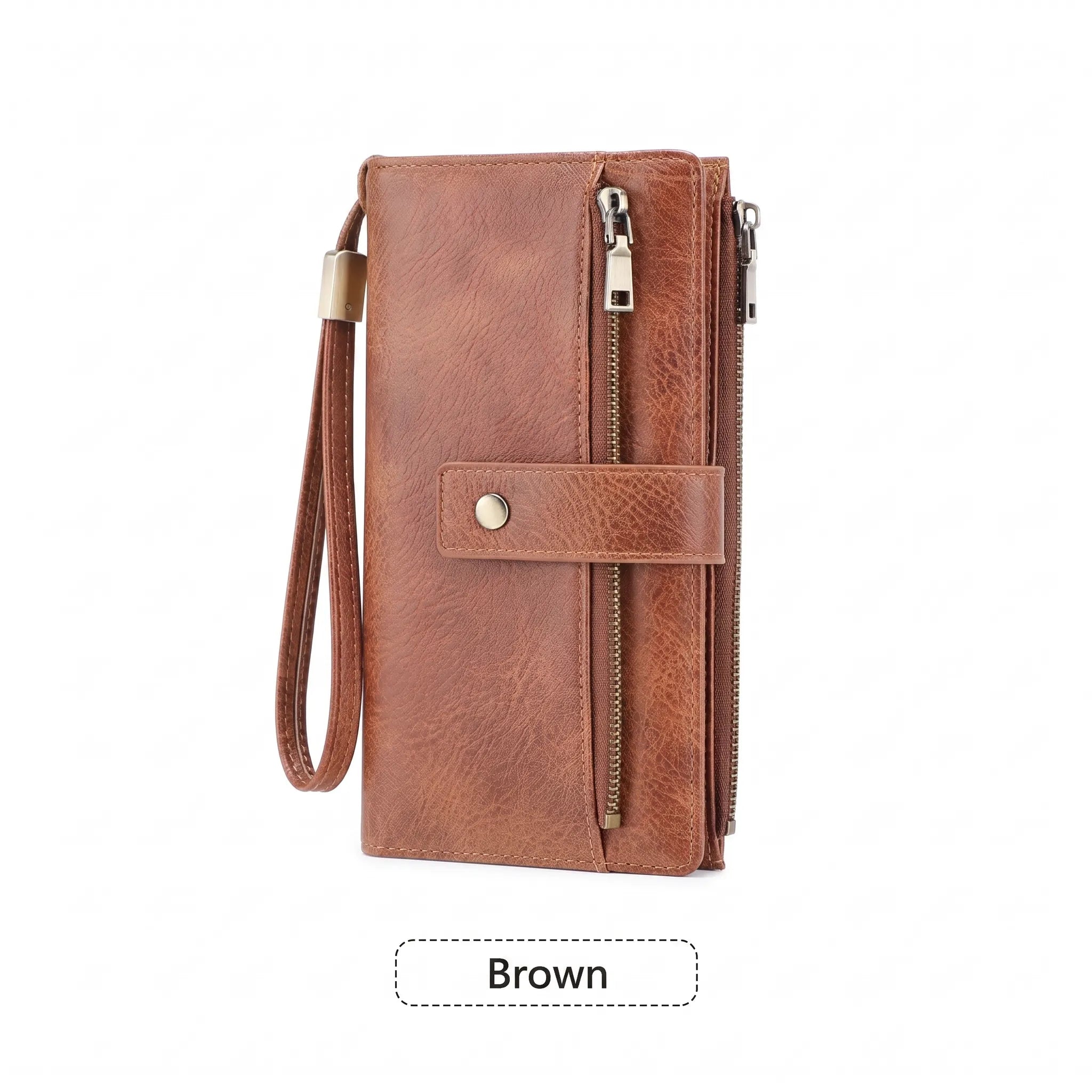 🔥Last Day 50% OFF-Women's long wallet, stylish clutch, elegant solid color blocking wallet