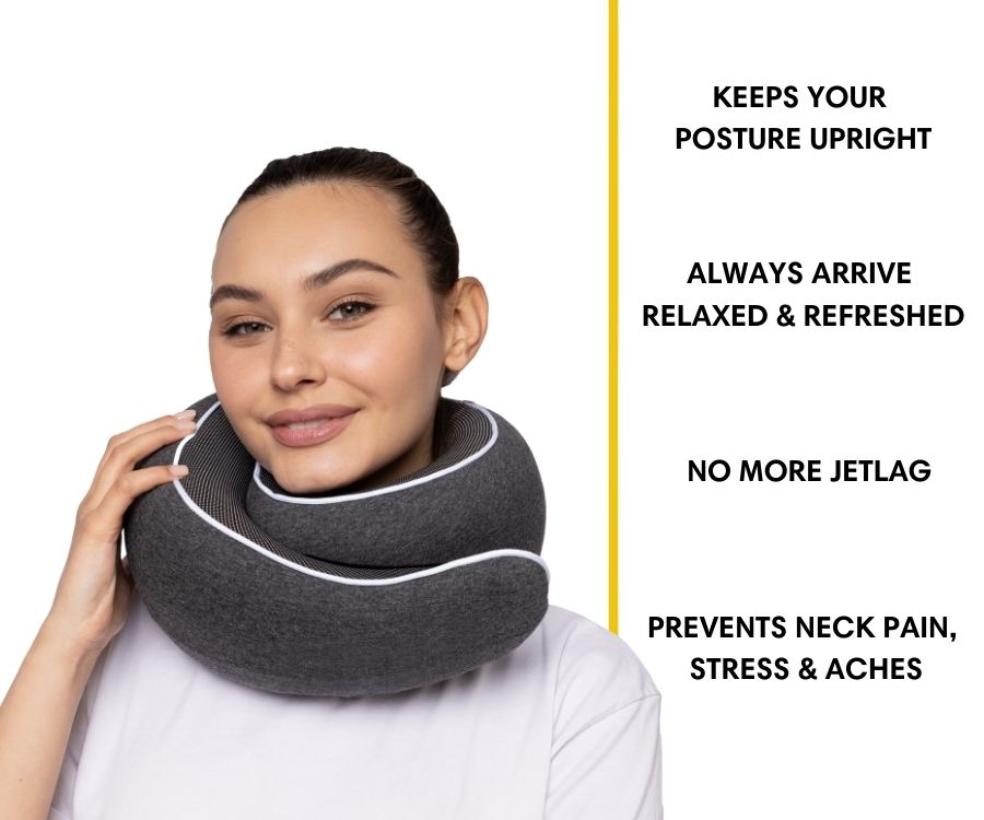 50%OFF 🔥The Ultimate Ergonomic Travel Pillow for Neck Pain Relief – Adjustable Wrap-Around Design