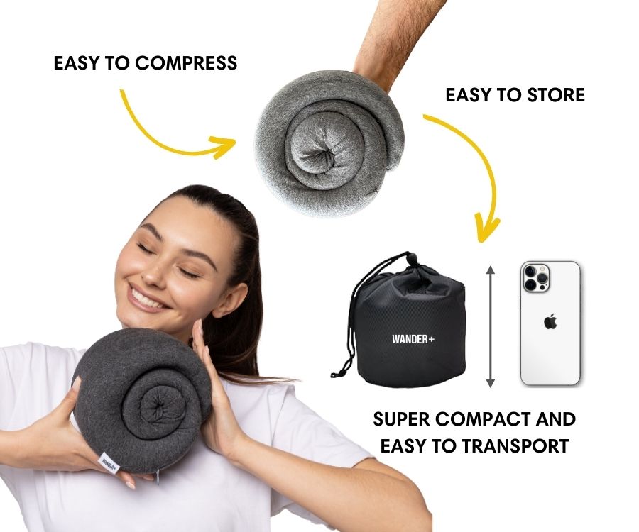 50%OFF 🔥The Ultimate Ergonomic Travel Pillow for Neck Pain Relief – Adjustable Wrap-Around Design