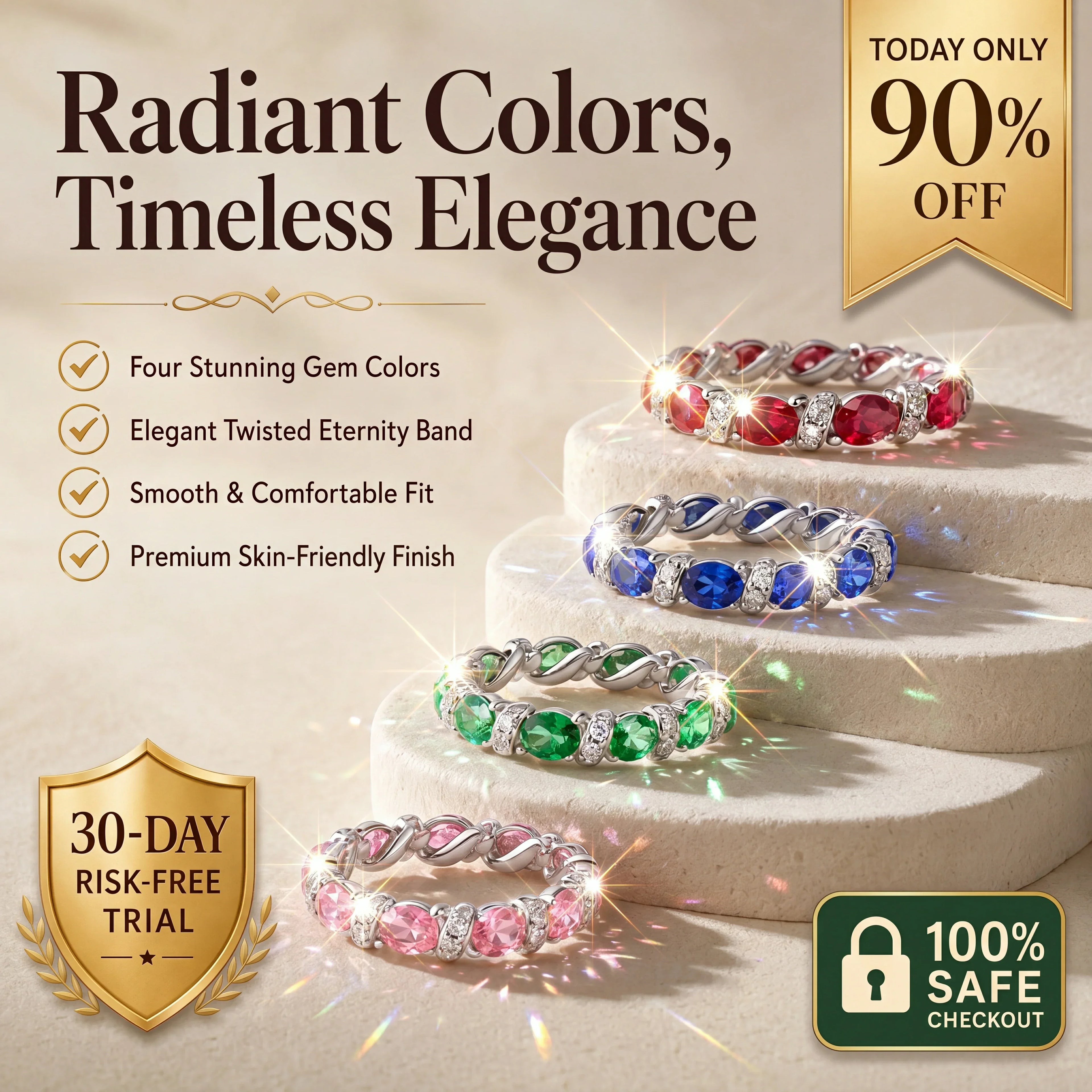 🔥 LAST DAY 90% OFF : Elevate Your Everyday with the Handcrafted Twisted Eternity Lab-Grown Gemstone Ring
