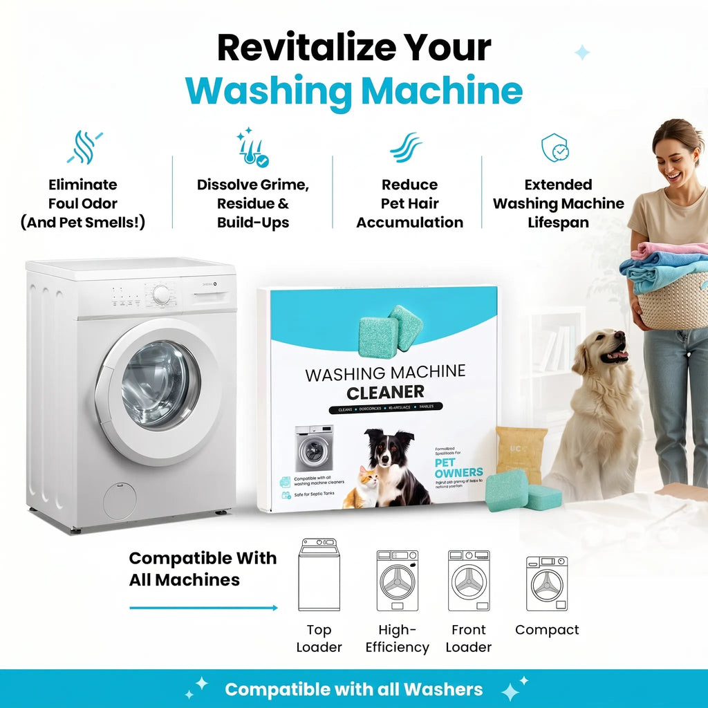 50%OFF 🔥Ultimate Washer Fix: Pet Odor & Hair Dissolving Tablets