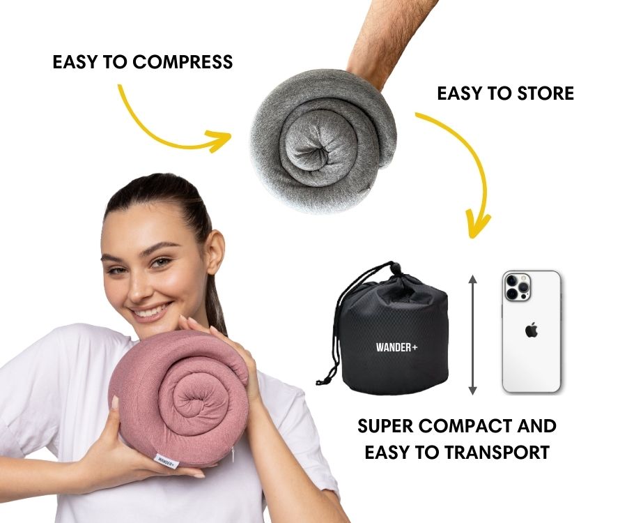 50%OFF 🔥The Ultimate Ergonomic Travel Pillow for Neck Pain Relief – Adjustable Wrap-Around Design